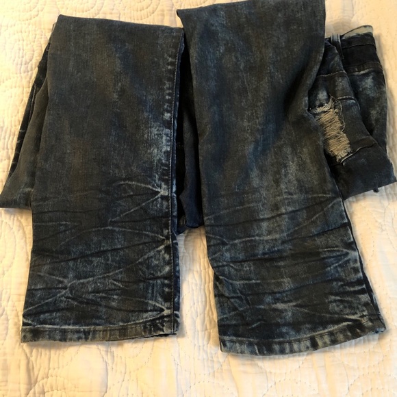 Denim house sz 34 distressed stacked moto jeans - Picture 6 of 6